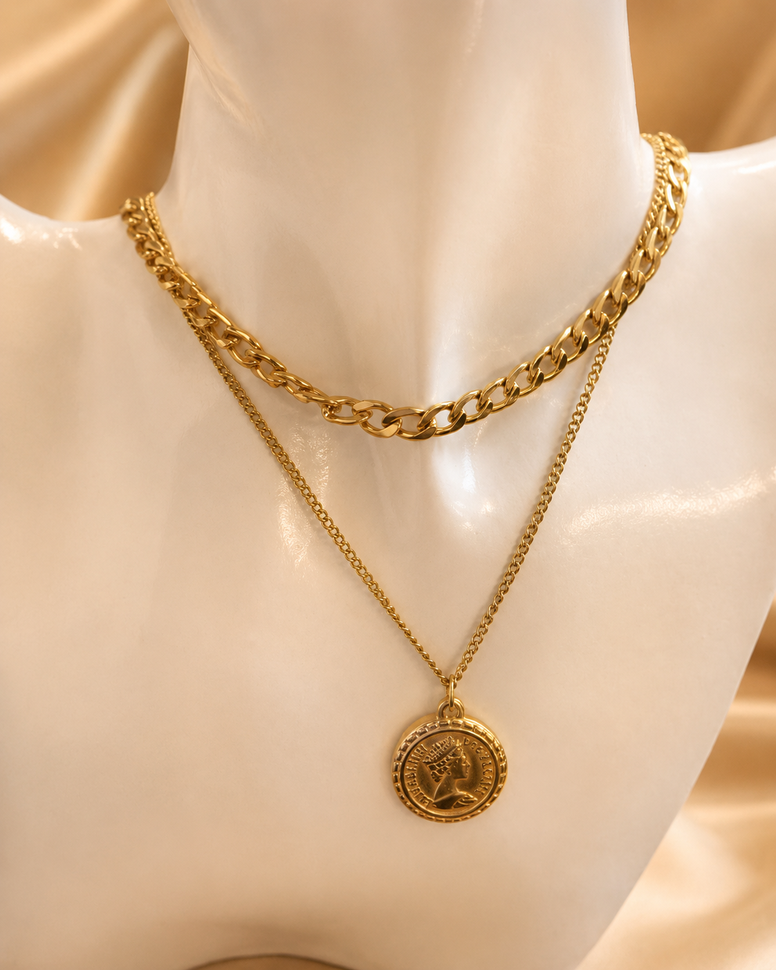 Layan Layered Coin Necklace thumbnail